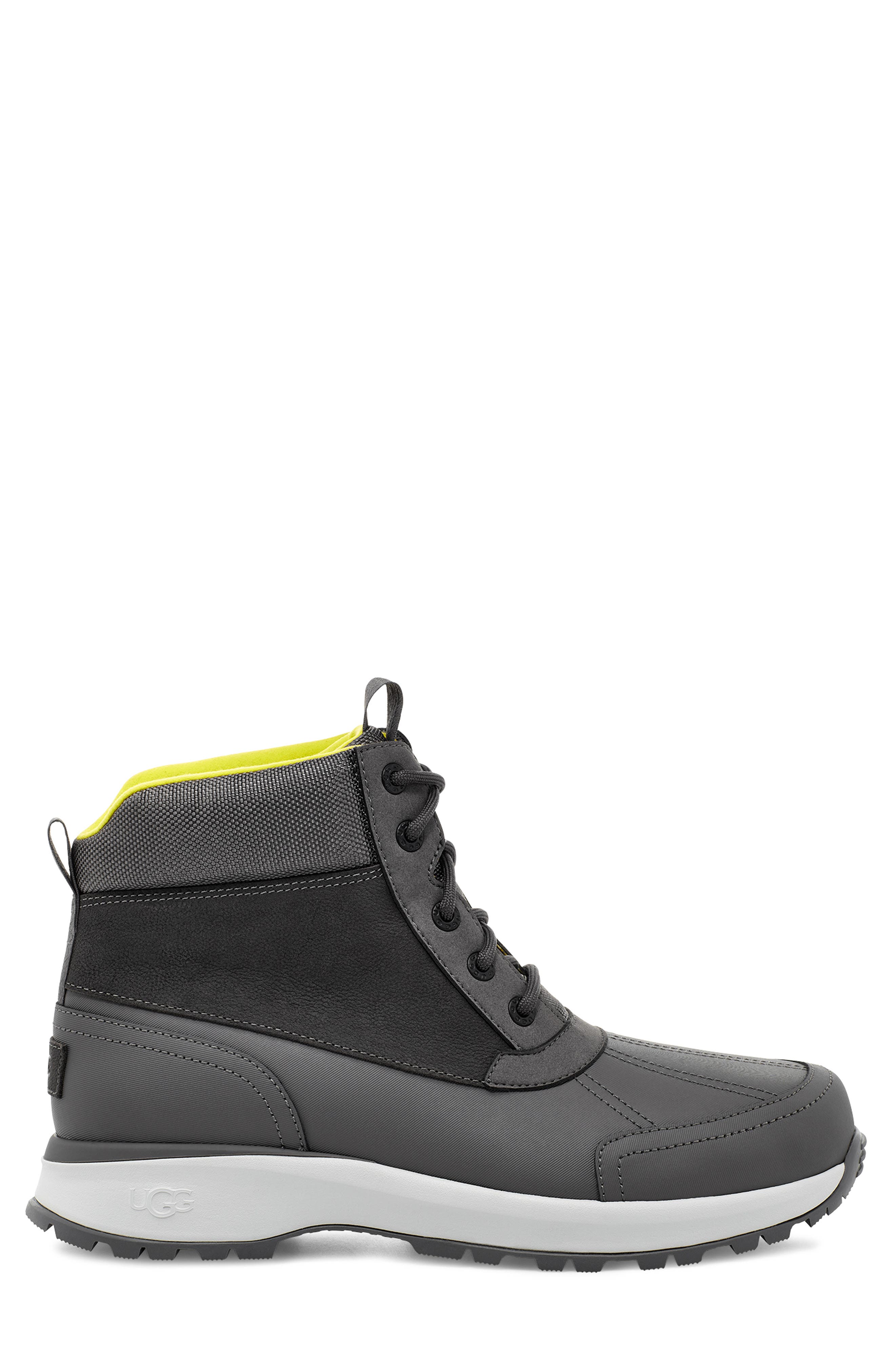 Emmett Waterproof Snow Boot, Alternate, color, DARK GREY LEATHER