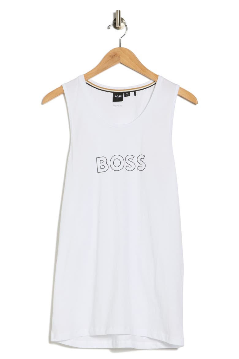 Logo Beach Tank Top, Alternate, color, WHITE