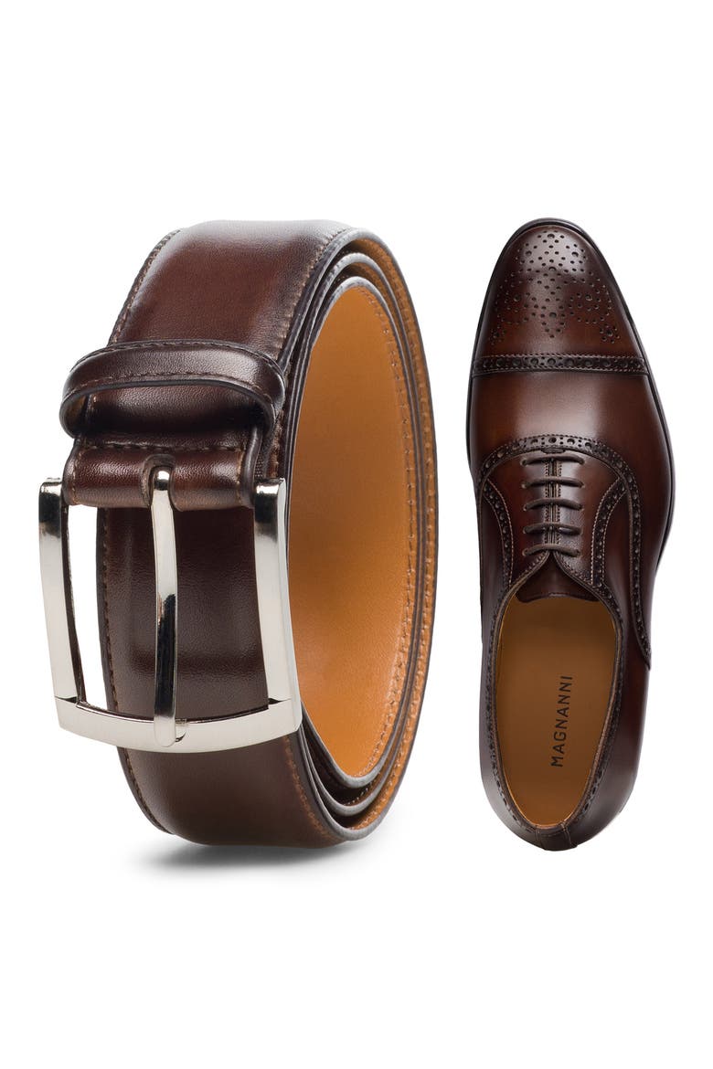 Tanner Leather Belt, Alternate, color, TOBACCO
