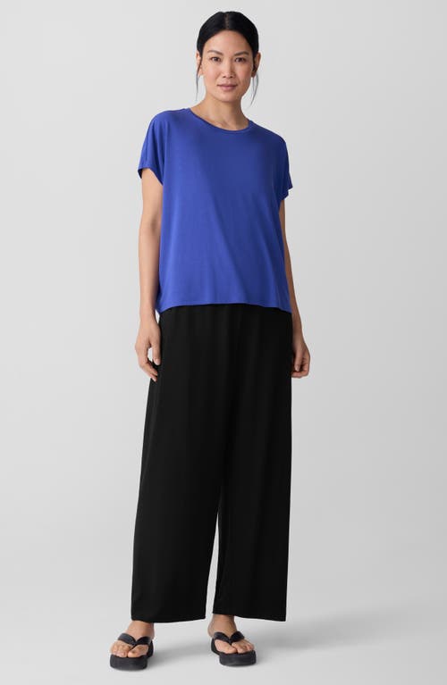 Eileen Fisher Fine Jersey Square Top In Blue
