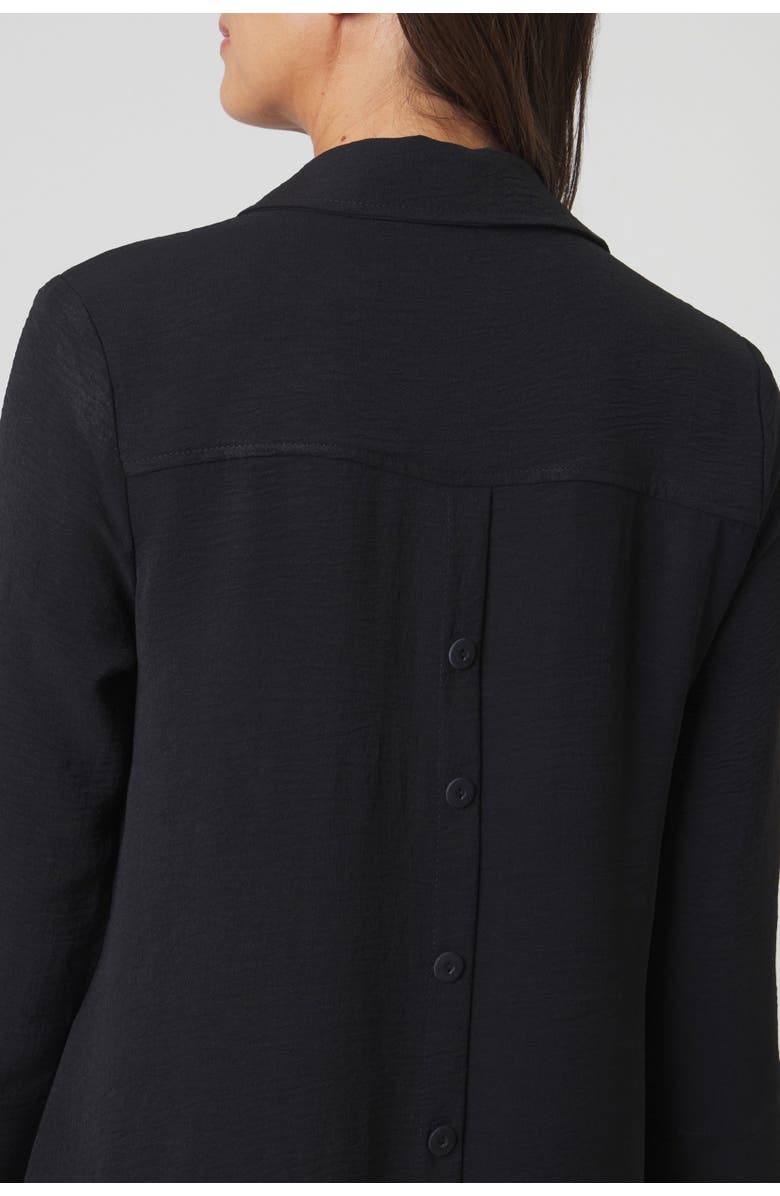 Franne Golde Lido A-Line Shirt Dress with Pockets, Alternate, color, Black