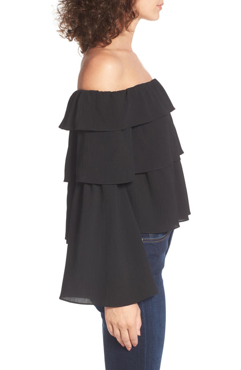 STOREE Ruffle Off the Shoulder Top, Alternate, color,
