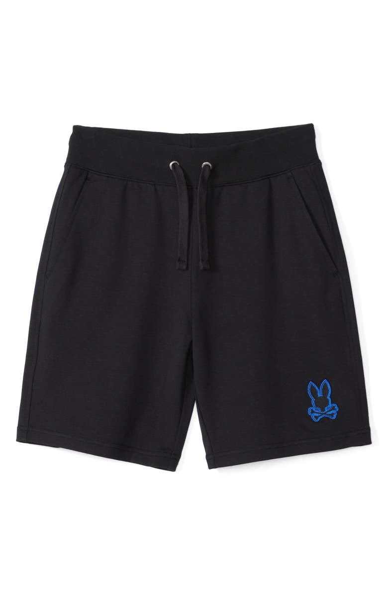 Psycho Bunny Kids' Walter Lightweight Sweat Shorts, Main, color, Black