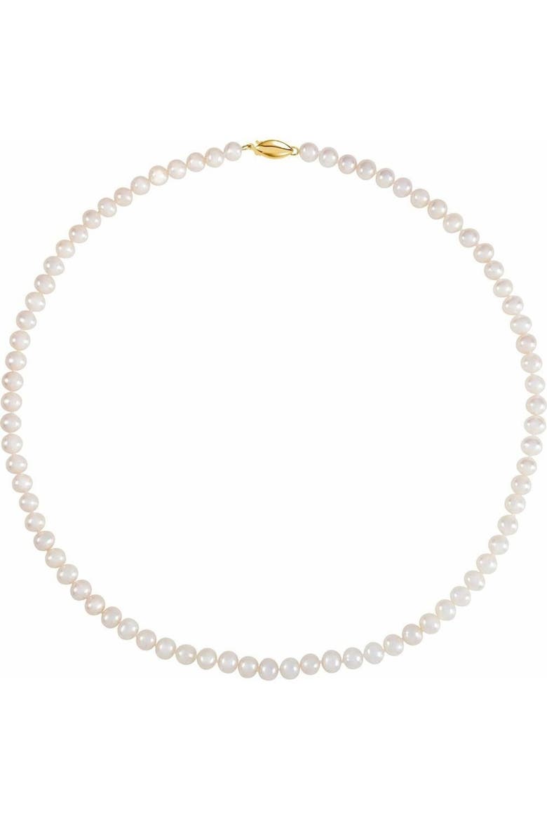 Panache Cultured Freshwater Pearl 18" Necklace in 14K Gold, Main, color, White