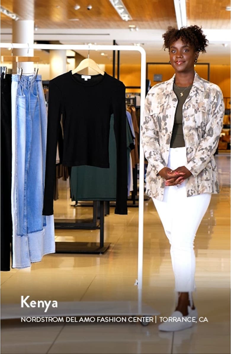 Alma Shrunken Long Sleeve Rib Top, sales video thumbnail