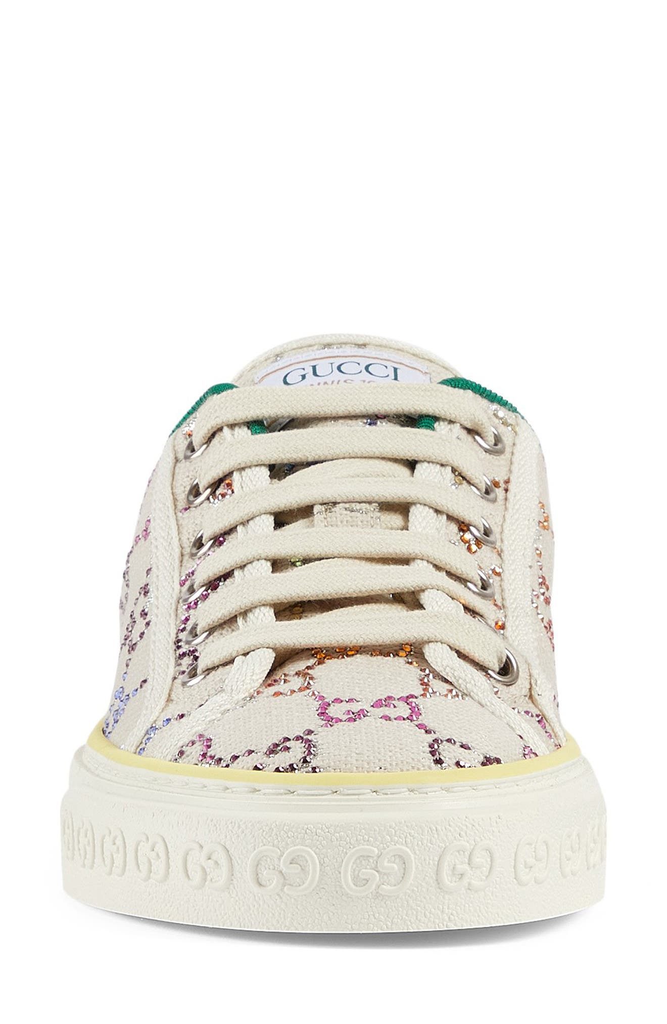 Gucci Tennis 1977 Crystal Logo Low Top Sneaker, Alternate, color, 