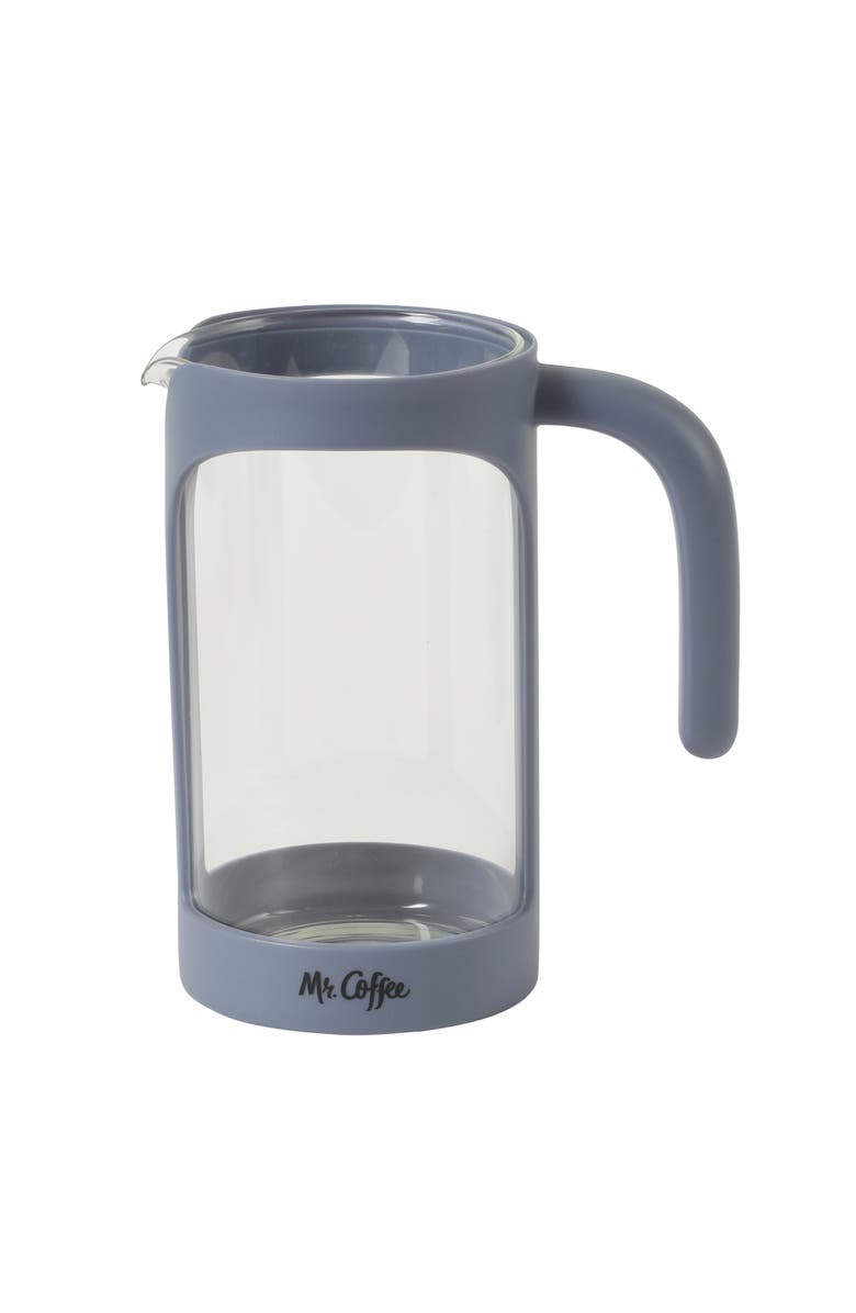 Mr. Coffee Retro Brew 31 oz Borosilicate Glass Coffee Press, Main, color, Blue