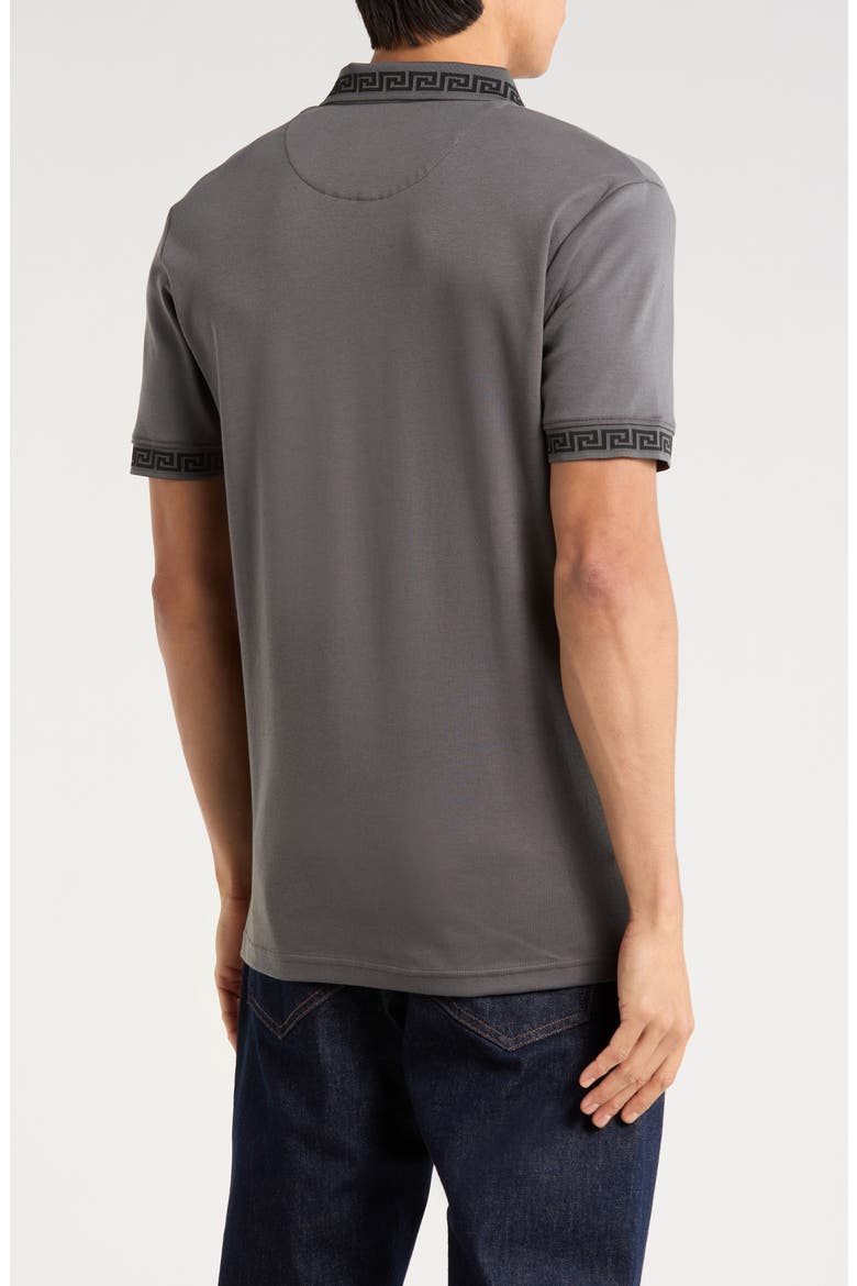 Geo Tipped Polo, Alternate, color, CHARCOAL