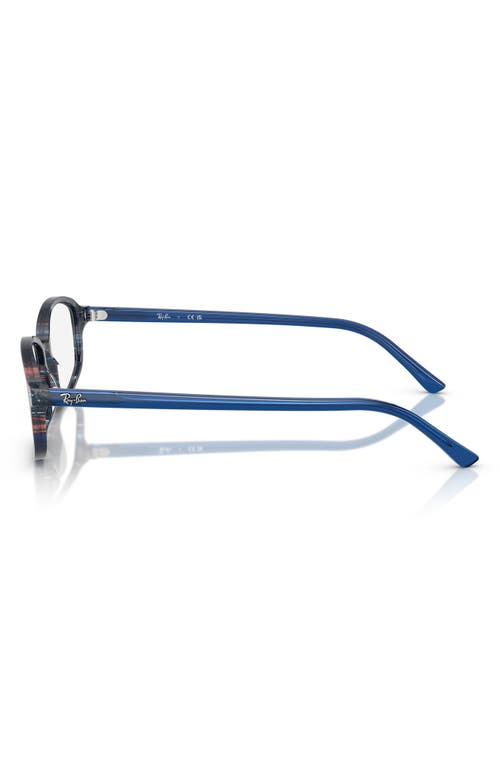 Ray Ban Ray-ban 54mm Irregular Optical Glasses In Rose Gold Black