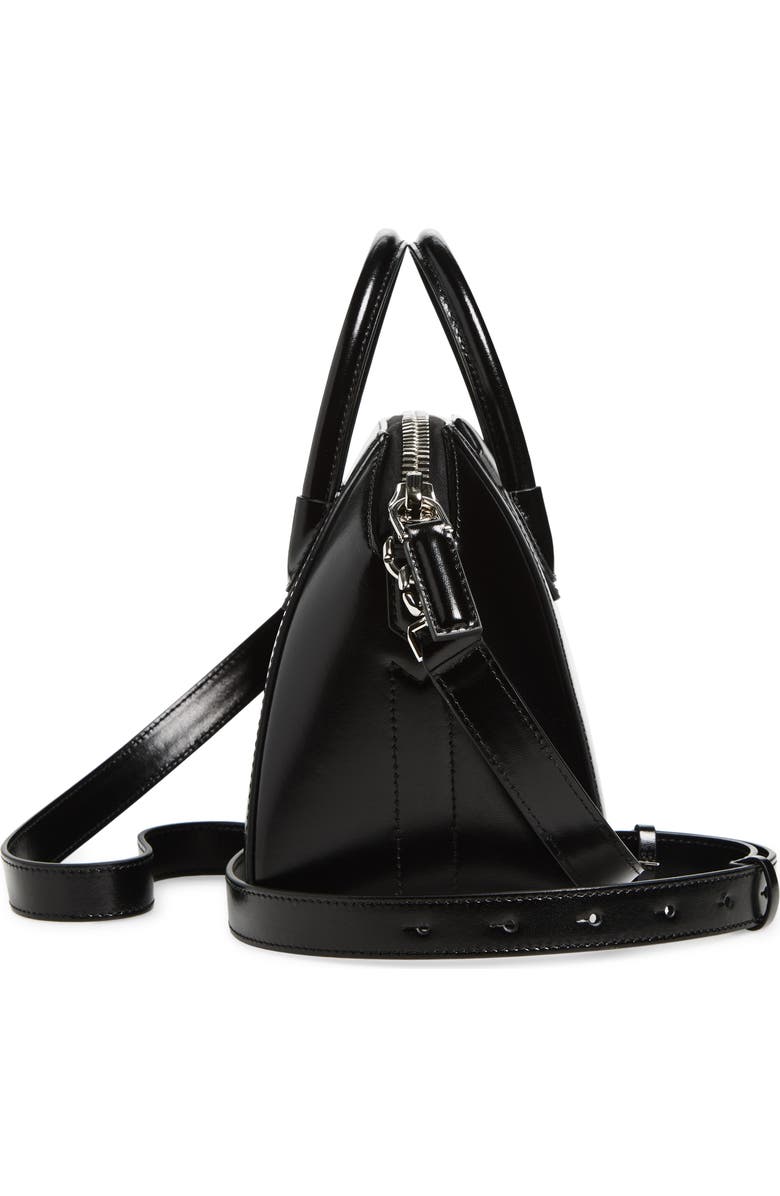Givenchy Mini Antigona Leather Satchel, Alternate, color, Black