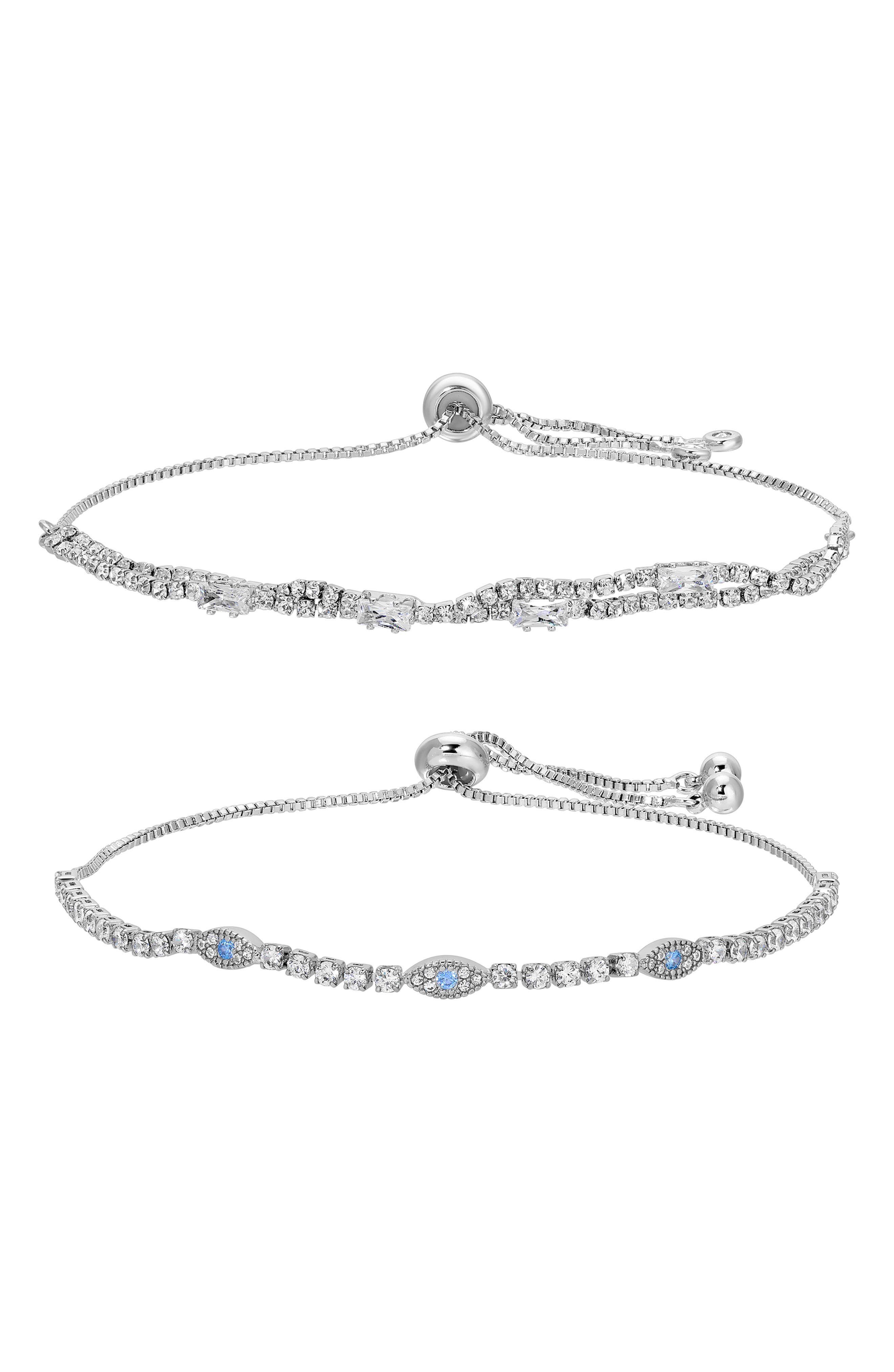 EYE CANDY LOS ANGELES Set Of 2 Madrid Cubic Zirconia Bracelets