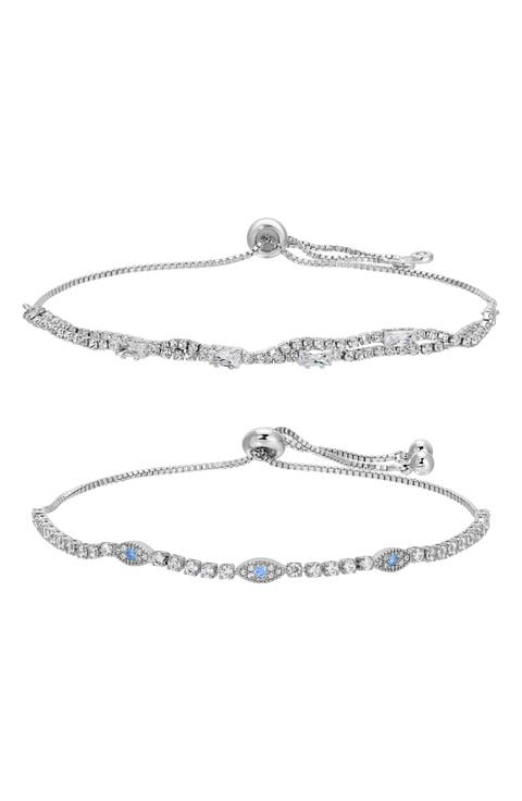 Set Of 2 Madrid Cubic Zirconia Bracelets