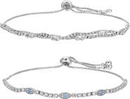 EYE CANDY LOS ANGELES Set Of 2 Madrid Cubic Zirconia Bracelets