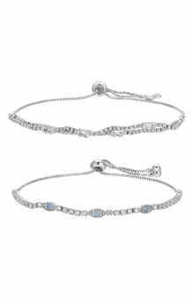 EYE CANDY LOS ANGELES Set Of 2 Madrid Cubic Zirconia Bracelets