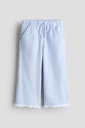 H&M Lace-trimmed Seersucker Trousers