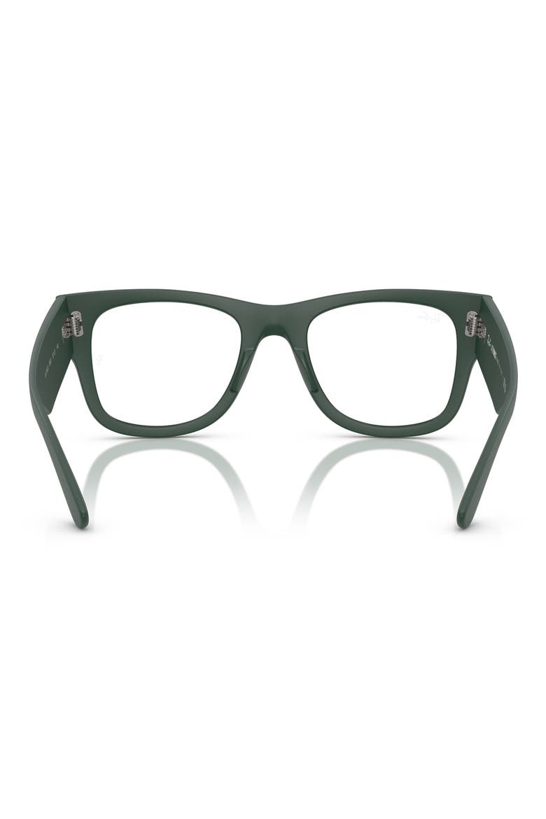 Mega Wayfarer Liteforce 50mm Rectangular Optical Glasses, Alternate, color, GREEN