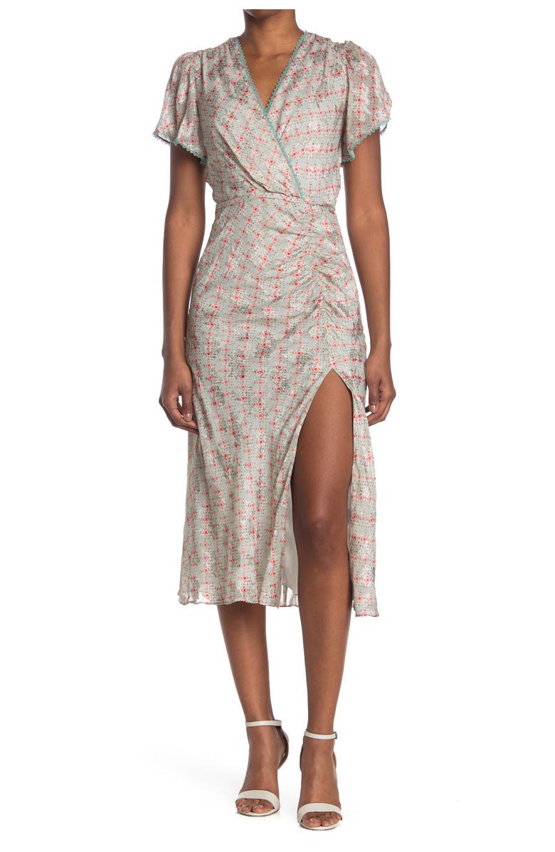 Simkhai Jonathan Simkhai Lily Medallion Jacquard Silk Blend Midi Dress, Main, color,