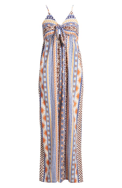 RIP CURL RIP CURL SAN CARLOS TIE FRONT COTTON BLEND JUMPSUIT 