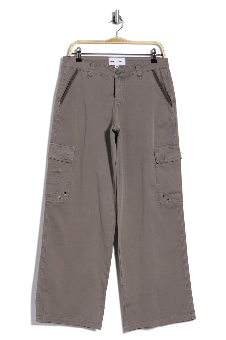 Y2K Wide Leg Poplin Pants, Alternate, color, CHARCOAL