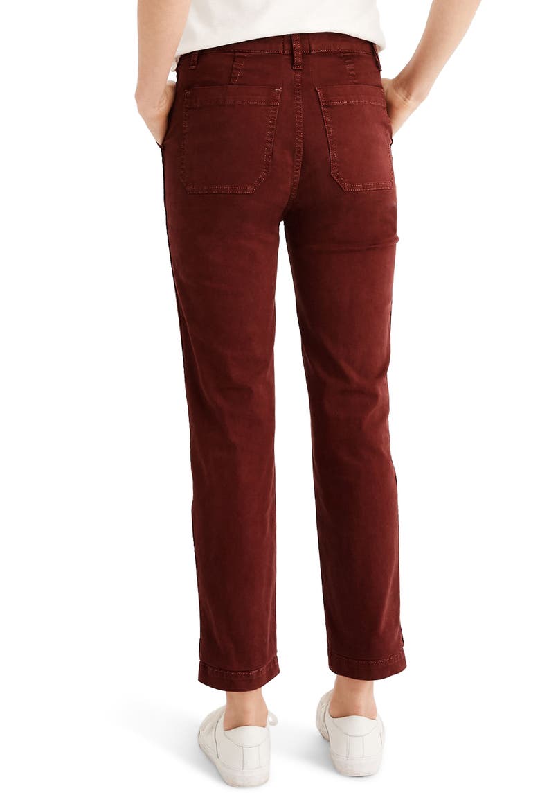 Stovepipe Fatigue Pants, Alternate, color, DUSTY BURGUNDY