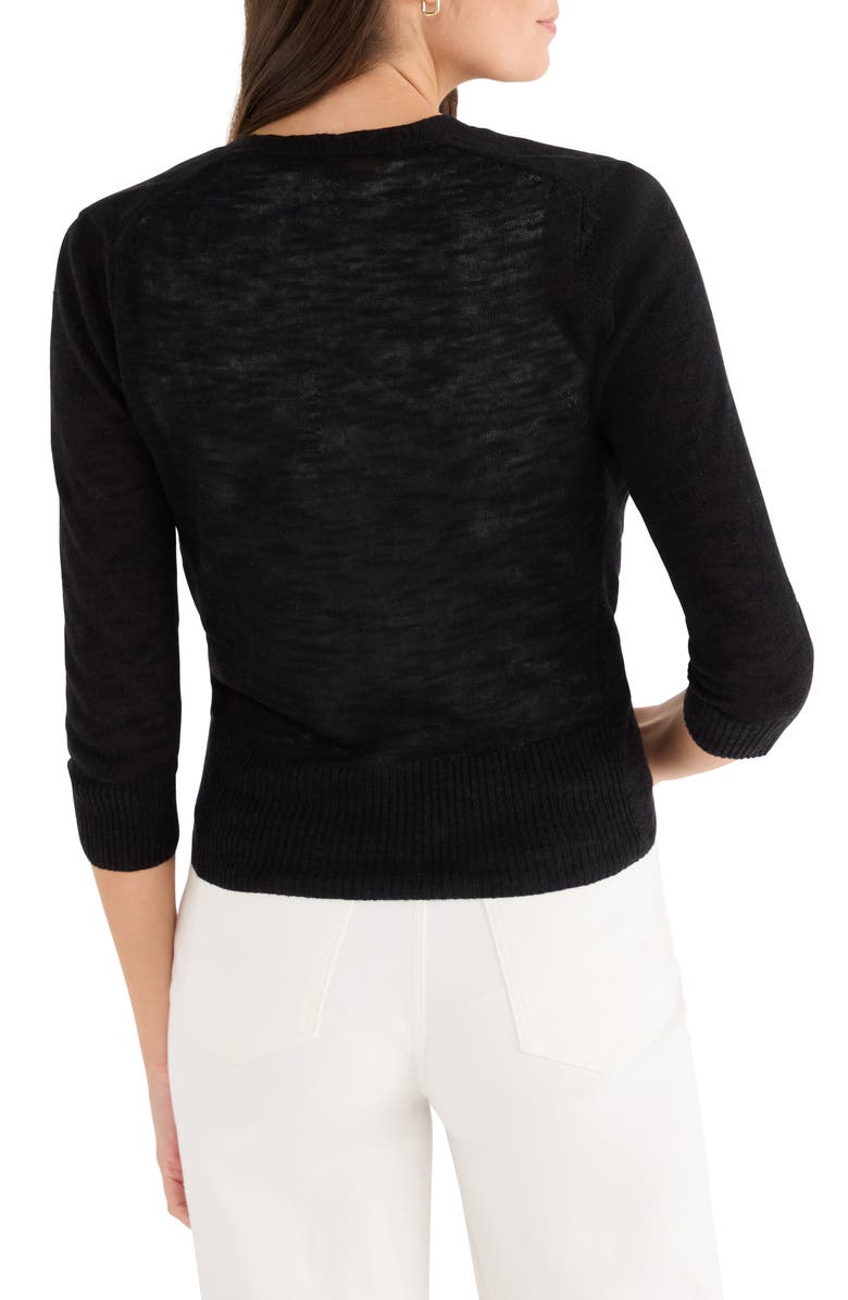 NIC+ZOE Slub Knit 4-Way Cardigan, Alternate, color, Black Onyx