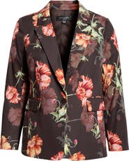 Tahari ASL Print Sateen Blazer