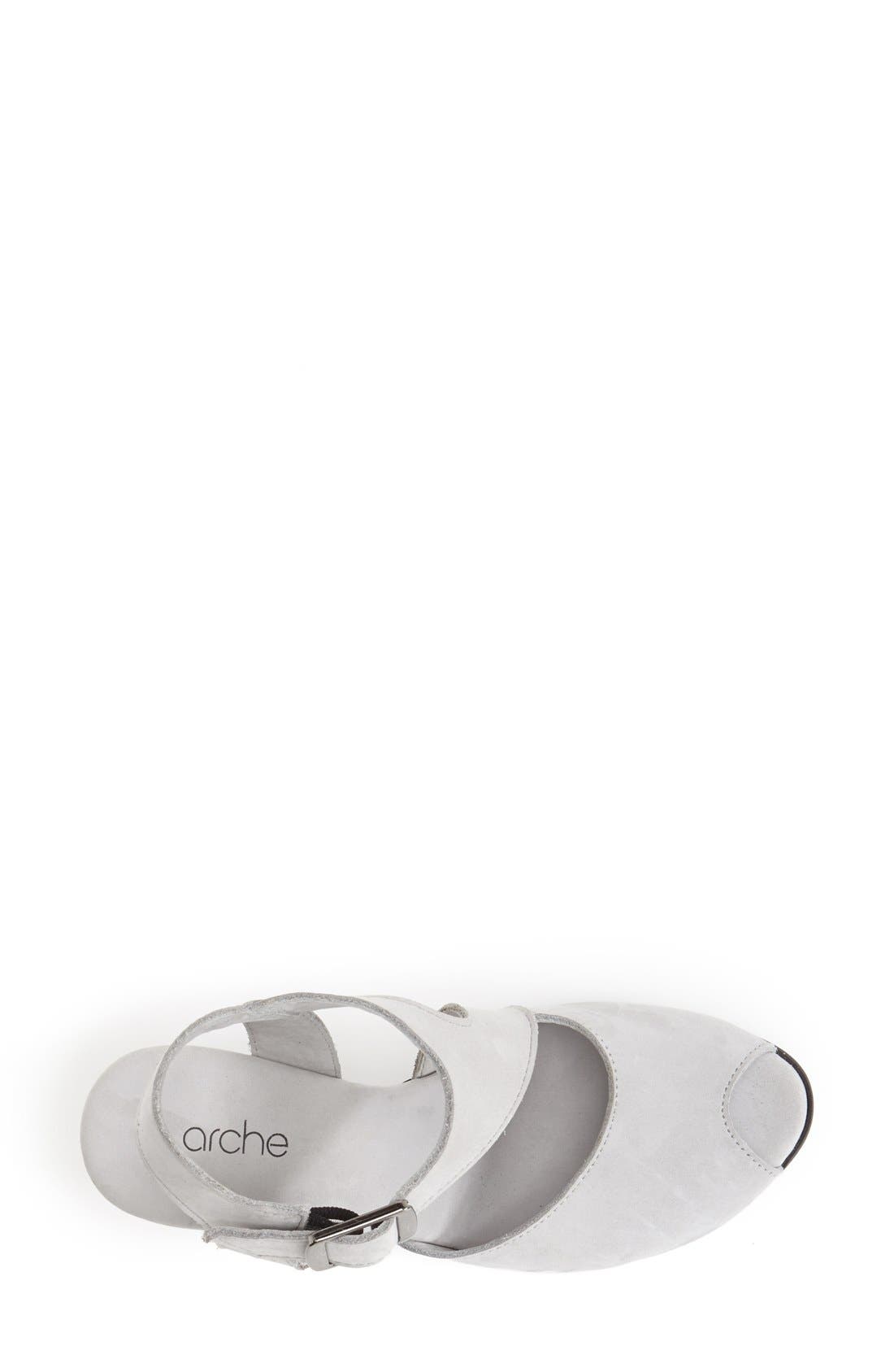 'Egwaro' Nubuck Wedge Sandal, Alternate, color, GREY