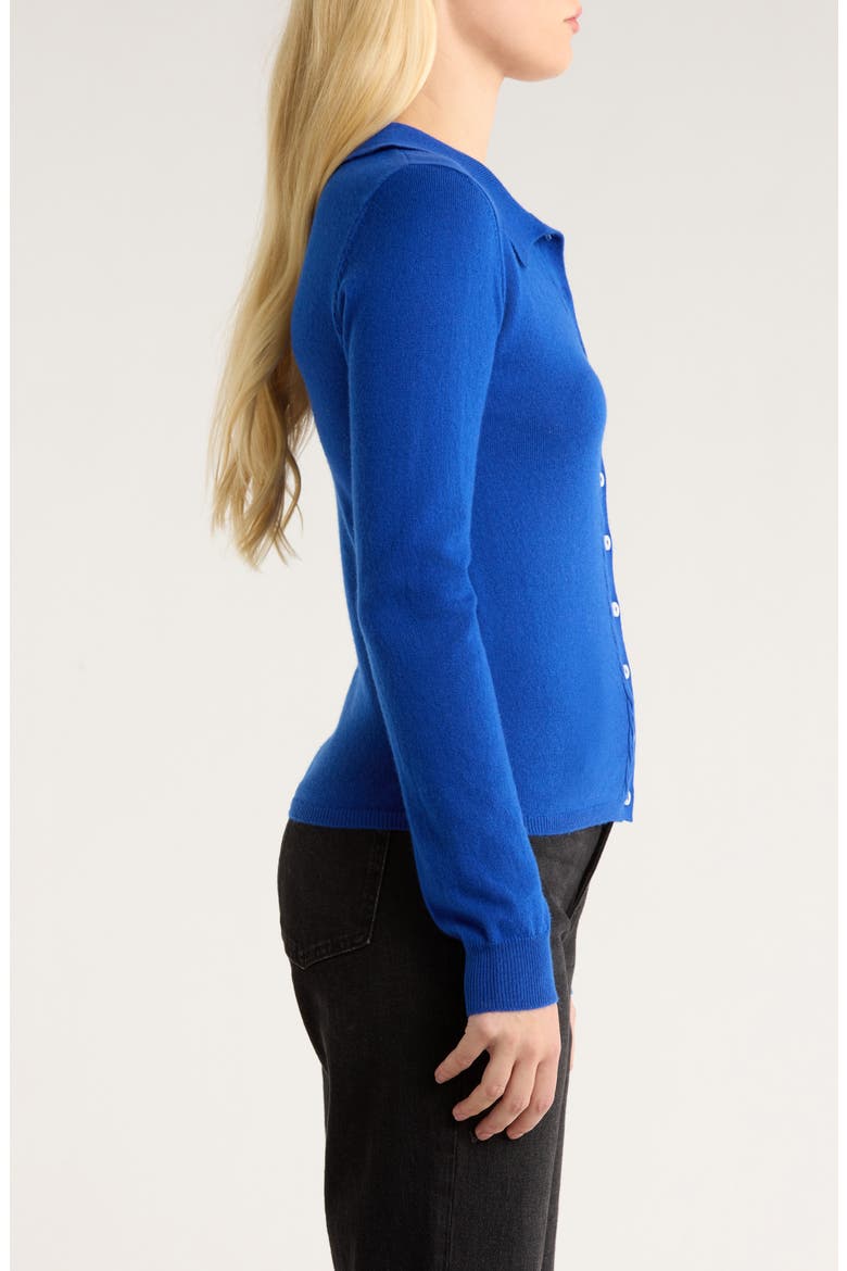 Voula Wool & Cashmere Cardigan, Alternate, color, BLUE