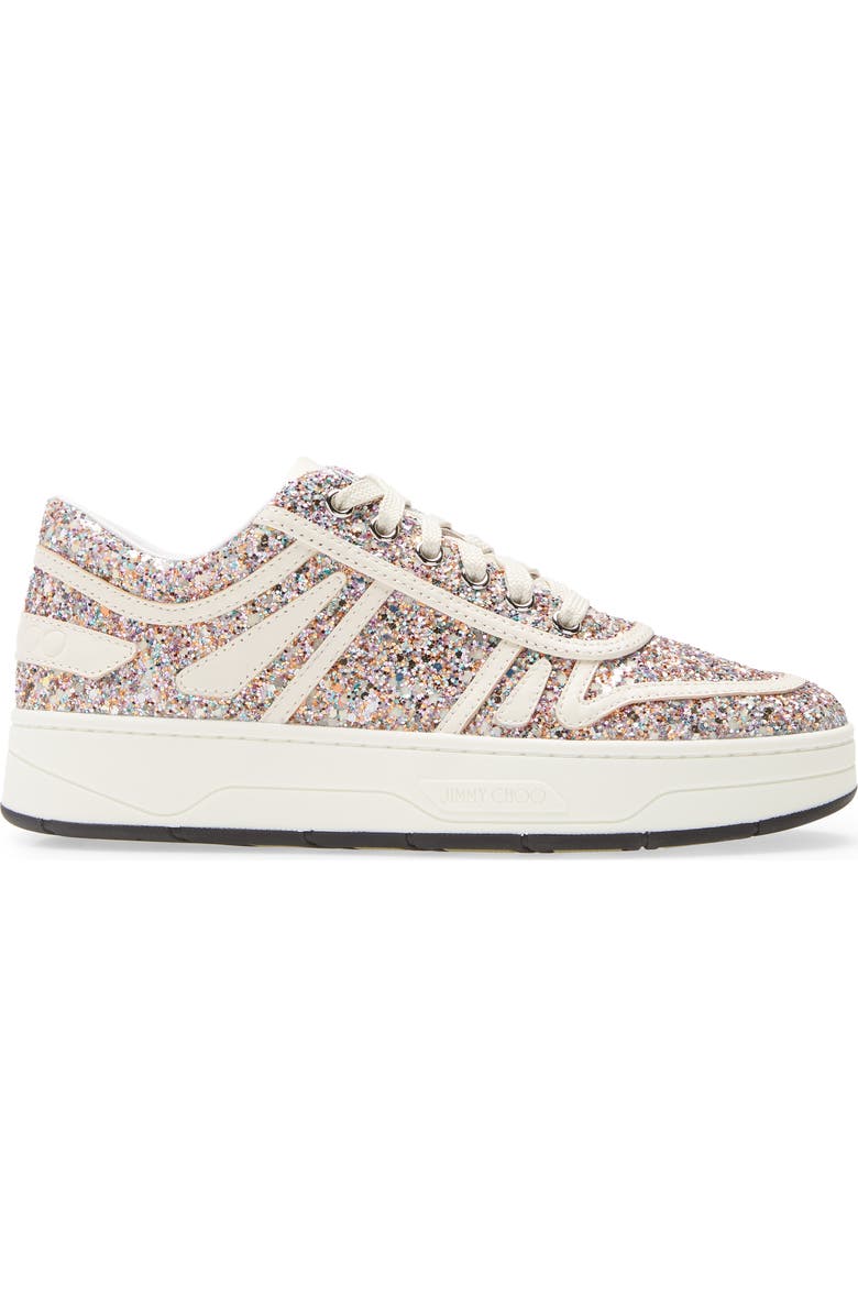 Jimmy Choo Hawaii Glitter Sneaker, Alternate, color,