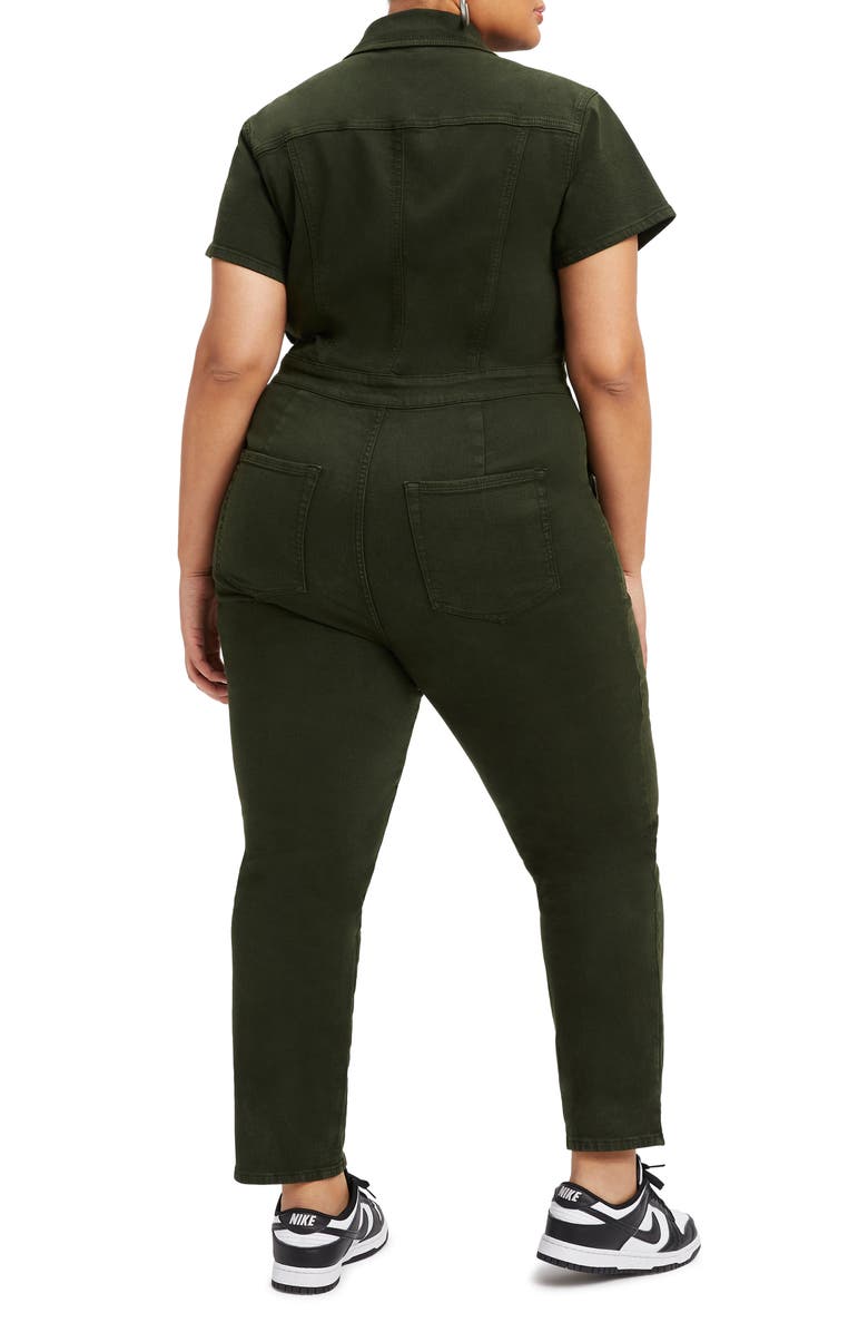 Good American Fit For Success Denim Jumpsuit, Alternate, color,