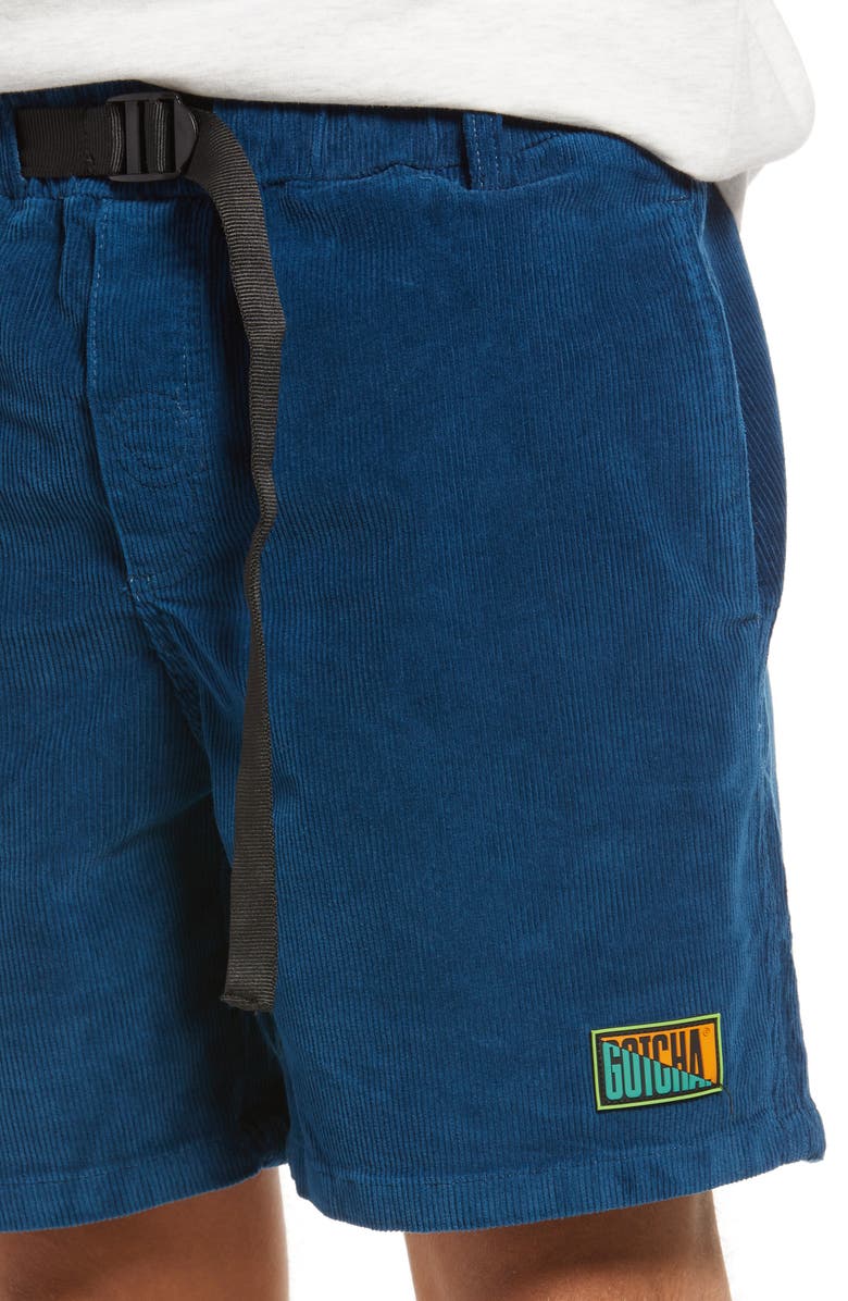 Gotcha Marrietta Stretch Corduroy Shorts, Alternate, color, Majolica Blue