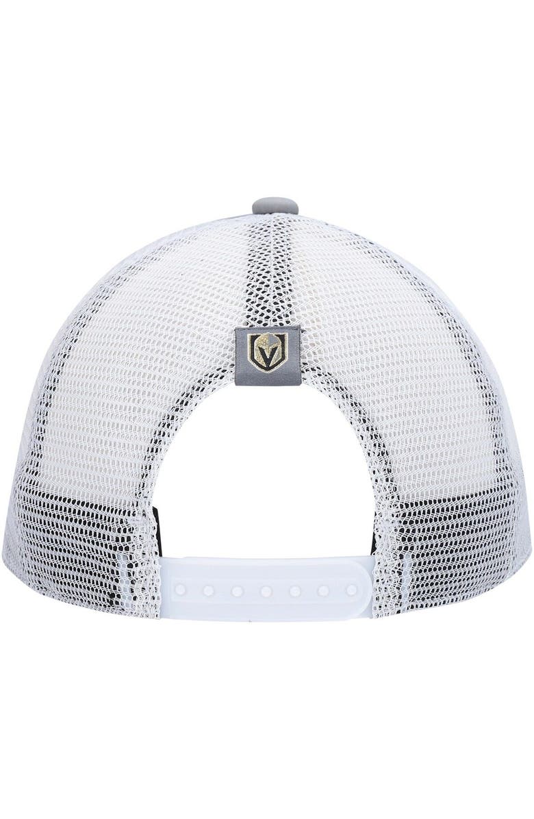 adidas Women's adidas Gray/White Vegas Golden Knights Foam Trucker Snapback Hat, Alternate, color, 