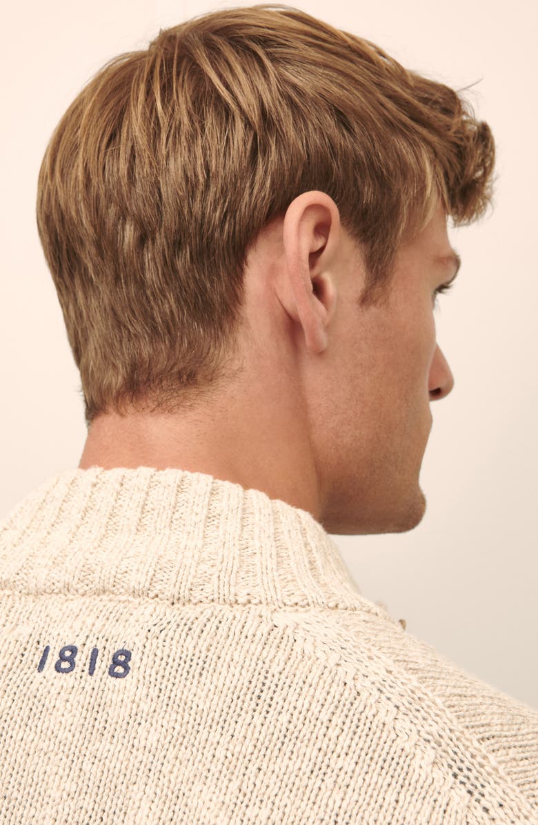 Brooks Brothers Stripe Cotton & Linen Cardigan, Alternate, color, 