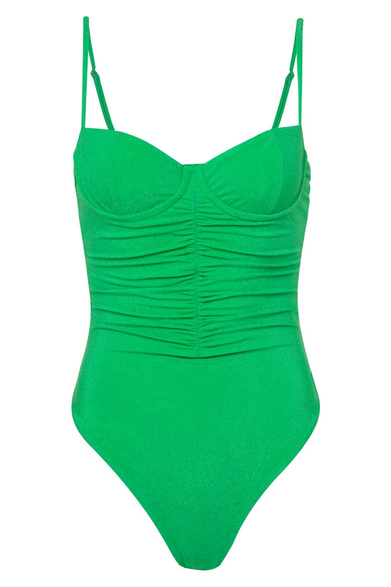 Parakeet Green Cuba Reversible Underwire One-Piece Swimsuit, Alternate, color, BRIGHT GREEN
