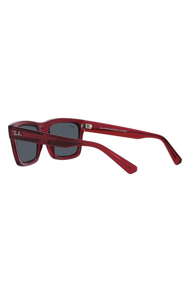 Ray-Ban Warren 54mm Rectangular Sunglasses, Alternate, color, Transparent Red