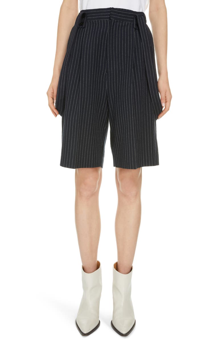 Isabel Marant Joe Costard Stripe Suspender Shorts, Main, color, 