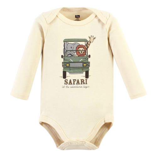 Hudson Baby Essential Long-sleeve Cotton Bodysuit Triple Set