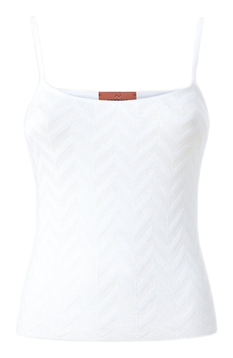 Missoni Tonal Chevron Tank Top, Alternate, color, White