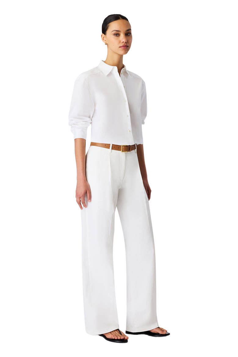 Pleat Back Shirt, Alternate, color, Ecru