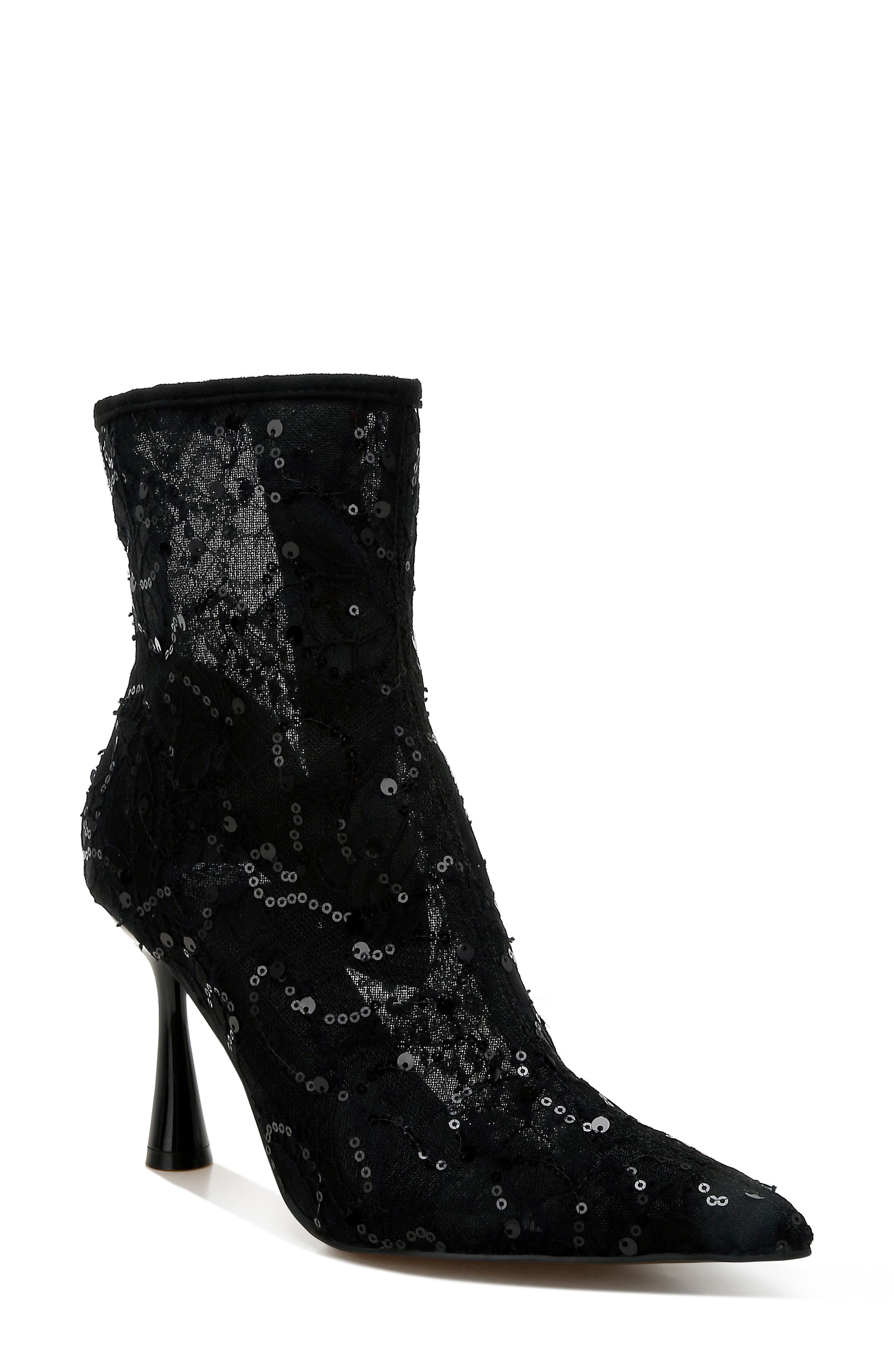 Rag & Co Samia Sequin Lace Boot, Main, color, 