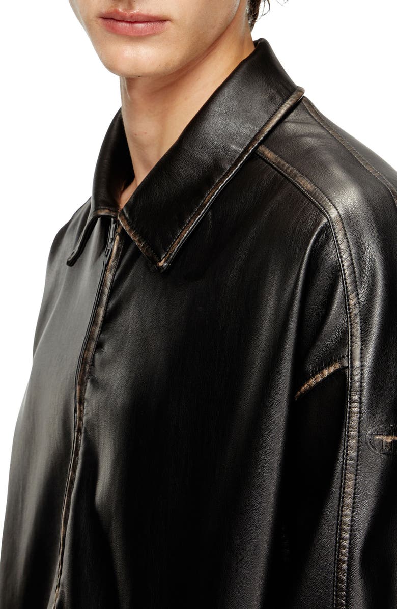 DIESEL<sup>®</sup> J-Ake Oversize Faux Leather Jacket, Alternate, color, Deep/ Black