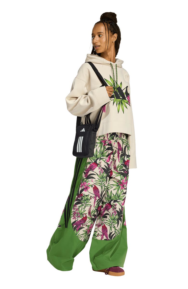 adidas x FARM Rio Premium Pants, Alternate, color, Crew Green/Linen/ Fuchsia