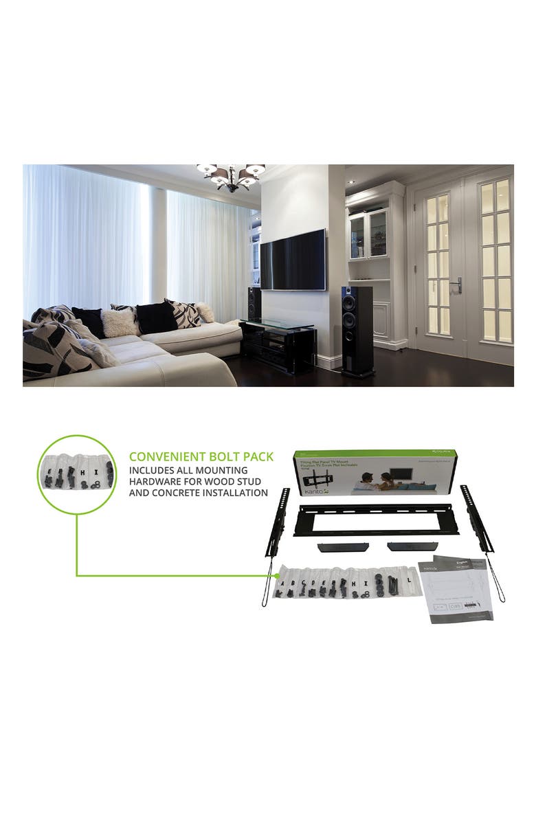 Kanto T3760 Tilting Wall Mount for 37" - 70" TVs, Alternate, color,