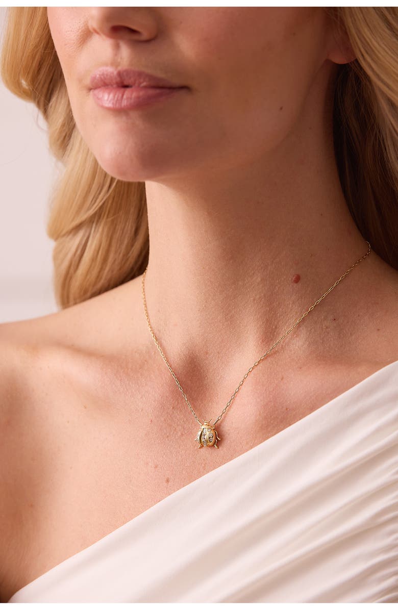 Sara Weinstock Lady Bug Diamond Necklace, Alternate, color, Yellow Gold