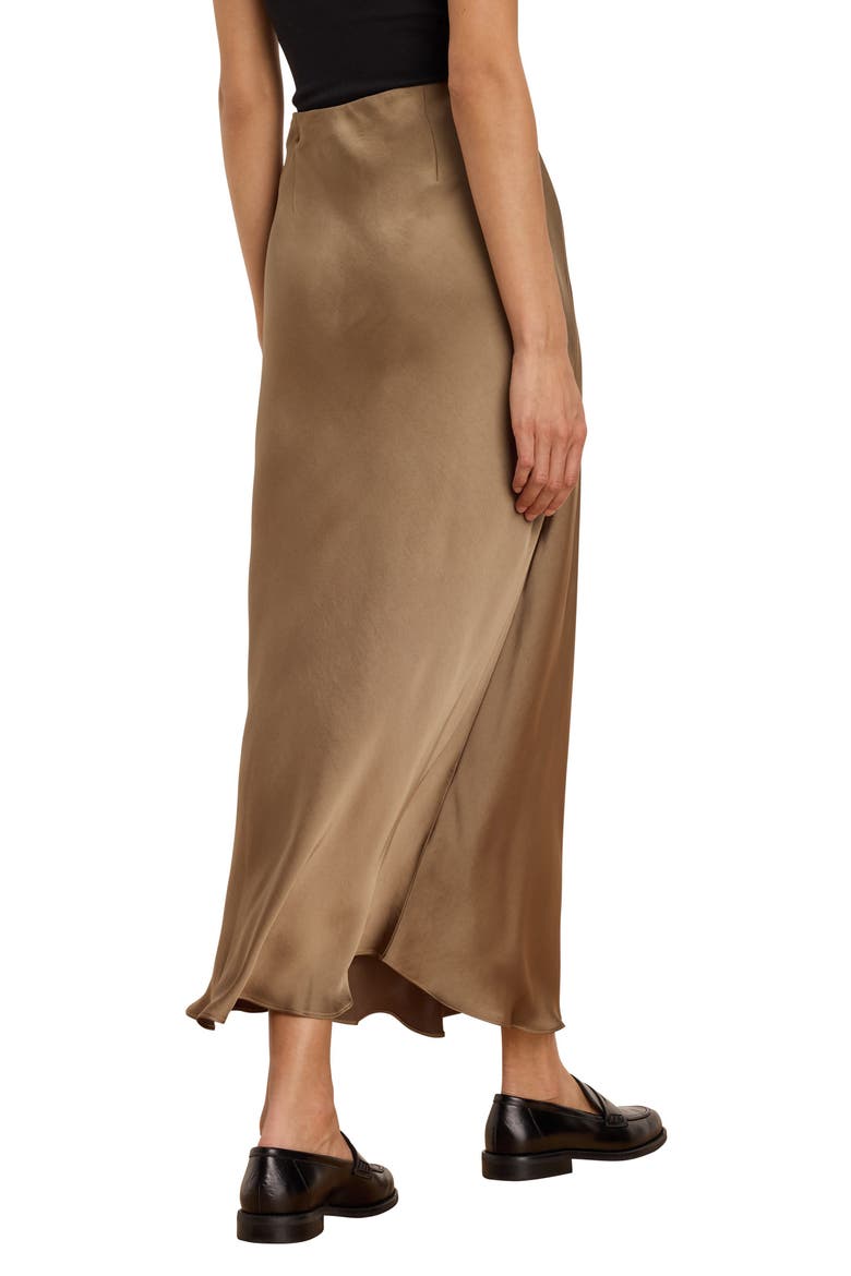 Day Gloss Midi Slip Skirt, Alternate, color, HAZELNUT