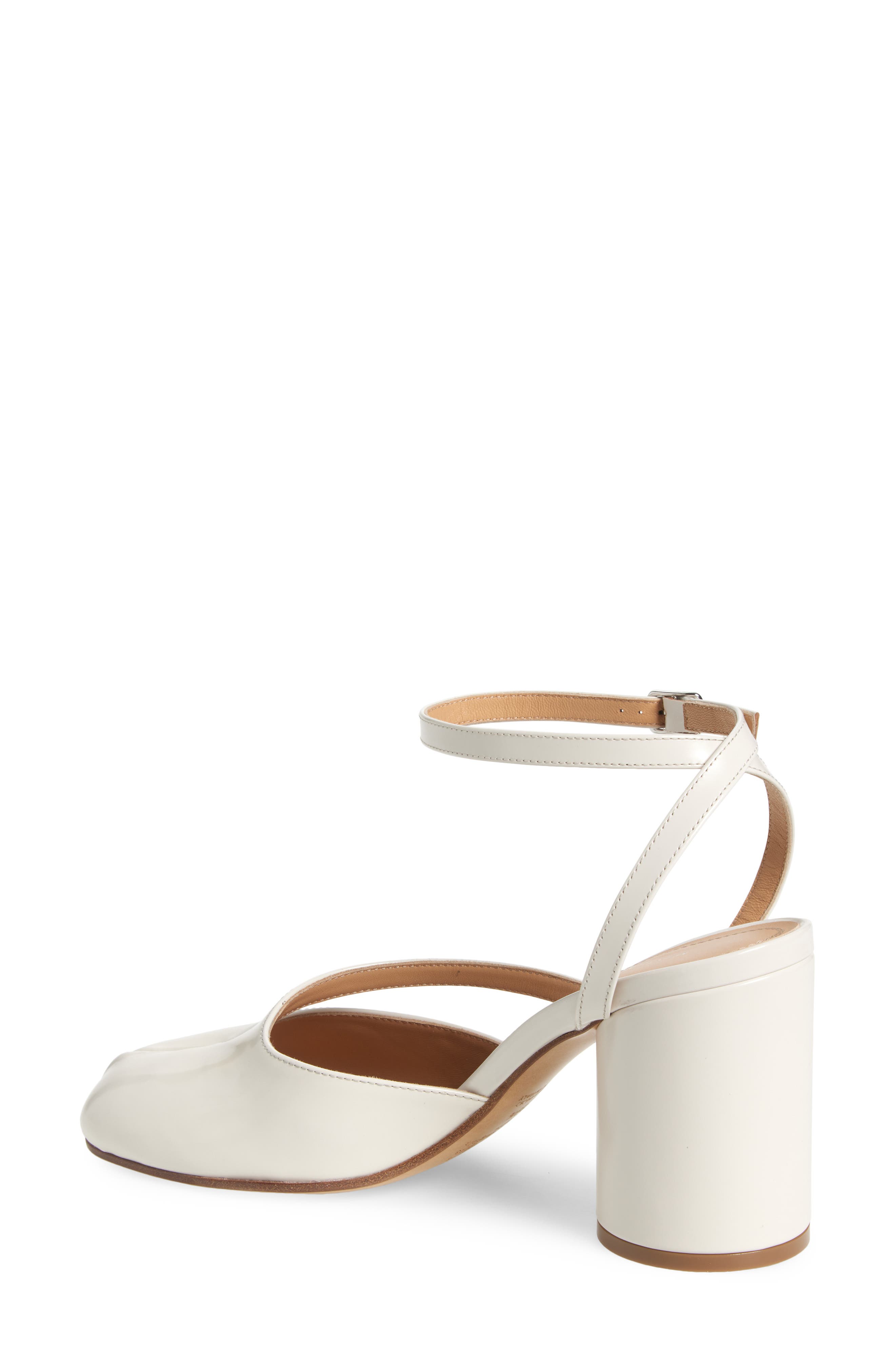 Tabi Ankle Strap Pump, Alternate, color, WHITE SAND