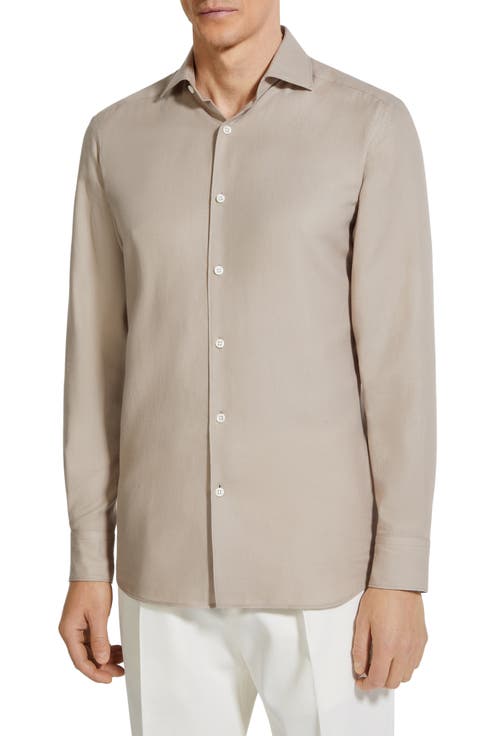 Cashco Cotton & Cashmere Button-Up Shirt