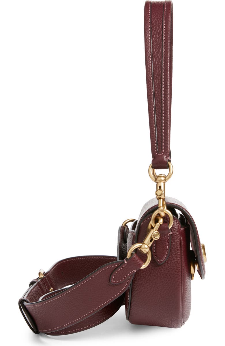 COACH Pebbled Crossbody Bag, Alternate, color, Merlot