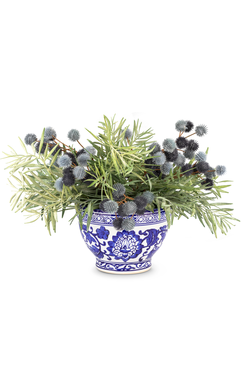 CocoBella Elowen Thistle Toile Bowl Arrangement, Alternate, color, Green