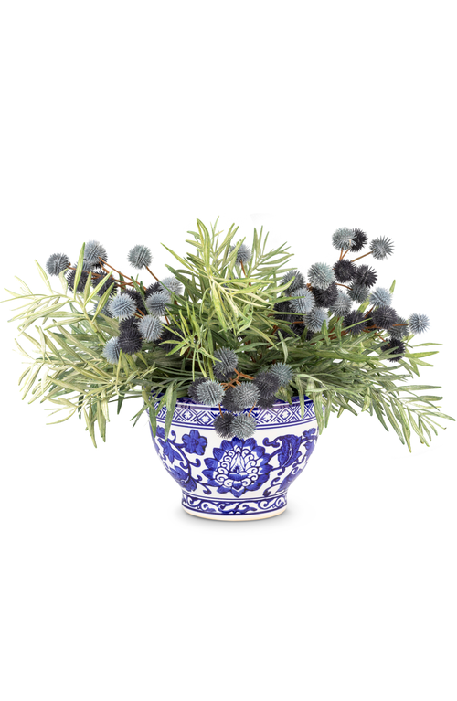 Cocobella Elowen Thistle Toile Bowl Arrangement